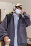 H172加绒F新款加绒男女情侣装开衫连帽卫衣拉链外套男秋装，男装卫衣，星座304A