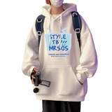 M032FP60新品全棉休闲卡通涂鸦重磅连帽卫衣oversize帽衫，男装卫衣，星座304A