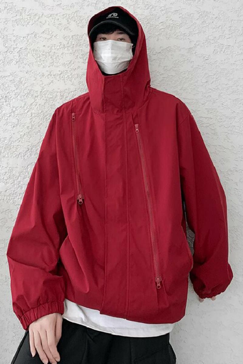 H186FP80新品冲锋衣男户外登山服连帽夹克机能拉链开衫,男装夹克,星座304A