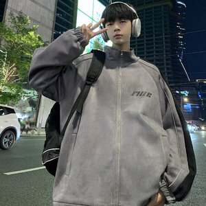 H185FP78冬季麂皮绒夹克美式宽松外套图片