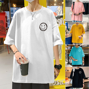 XZ304A-ST596AP25港风笑脸男士短袖t恤夏季新款ins潮牌简约潮流图片