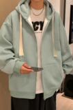 H175加绒D秋冬新品oversize60%棉加厚加绒连帽开衫卫衣外套男，男装卫衣，星座304A