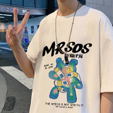XZ304A-ST368BP25新款短袖男士潮牌港风t恤夏季新款时尚卡通潮流，男装T恤，星座304A