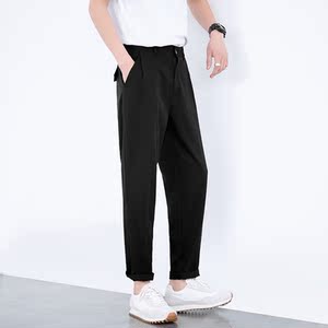 XZ304B-2-KZ513-B新款弹力垂感长款小西裤加厚青春青年图片