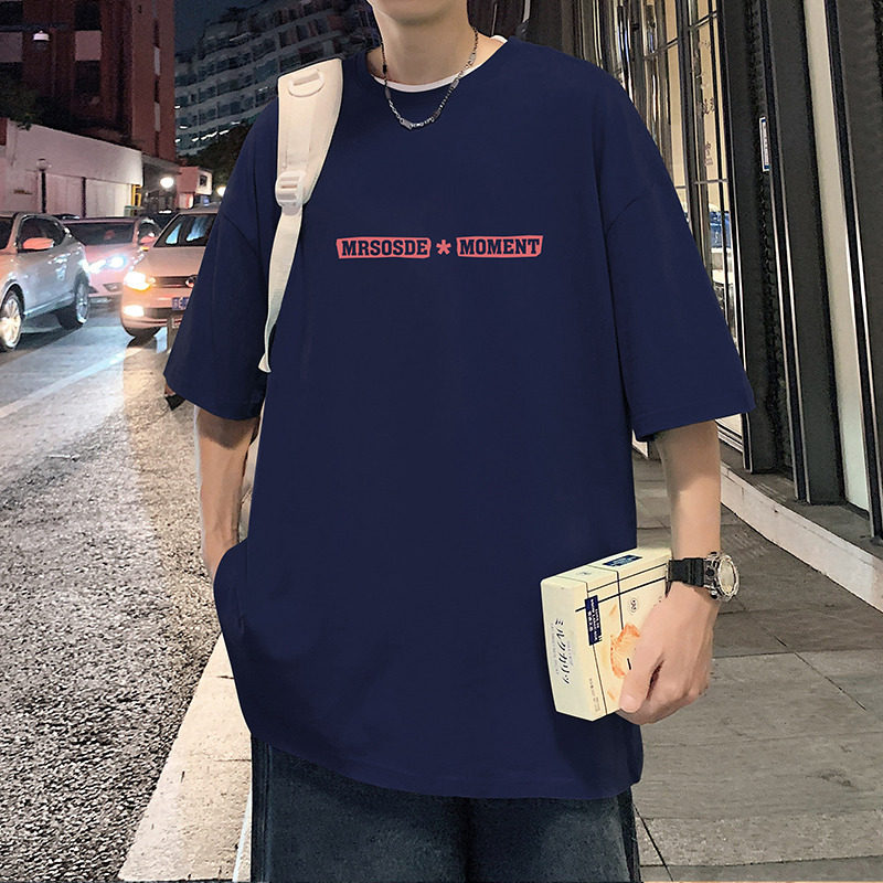 T733CP26夏季纯棉短袖t恤宽松体恤半截袖上衣服,男装T恤,星座304A