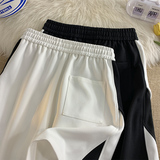 DK89FP32新款运动短裤男宽松篮球五分裤子撞色拼接抽绳休闲短裤，男装休闲裤，星座304A
