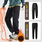 子加厚 子男士 裤 WASSUP工装 新款 男款 秋冬季 直筒加绒裤 休闲裤 男裤