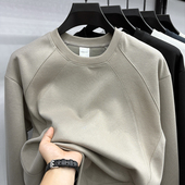 卫衣男圆领2025秋季 男 上衣中青年休闲T恤衫 新款 宽松套头百搭男士