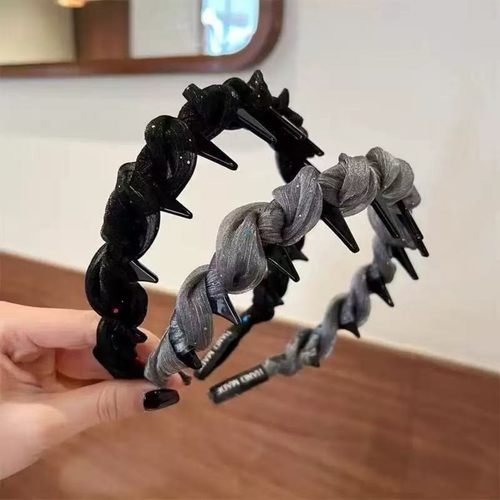 白小美欧根纱波浪发卡碎发发箍