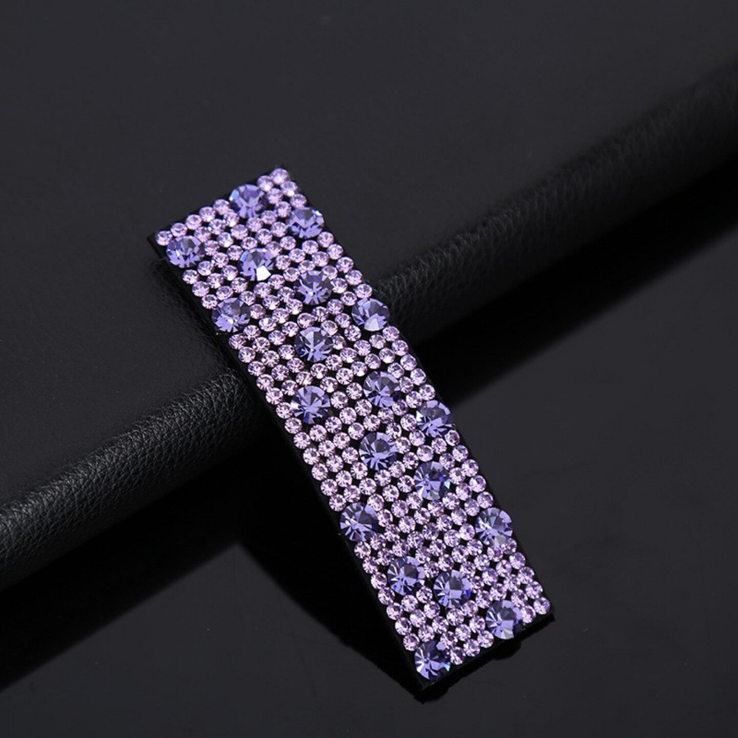 新款水钻女士发夹BB夹时尚马尾夹满钻边夹水晶长方形刘海夹