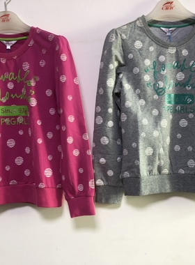 七波辉童装B34170卫衣春秋新款长袖衫圆领套头卫衣外套