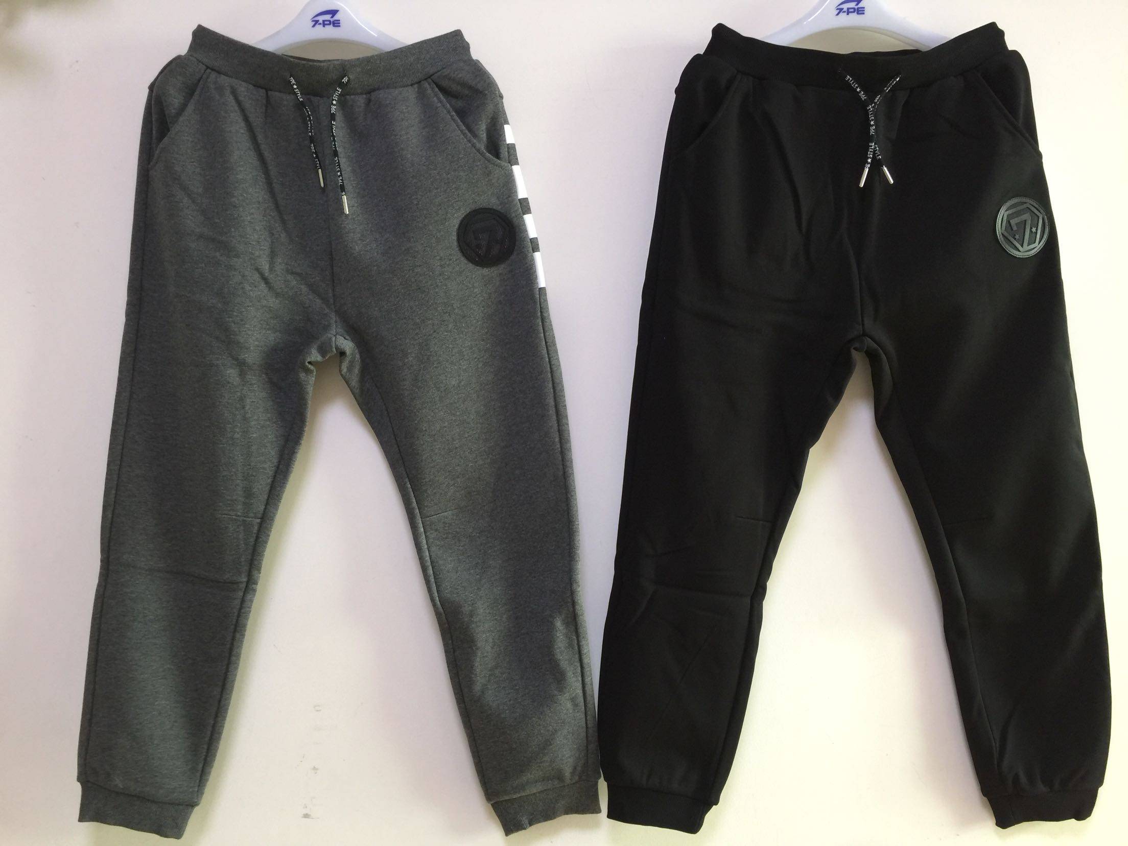 七波辉童装B37197针织裤正品男童加厚运动保暖棉裤锦纶加绒童裤