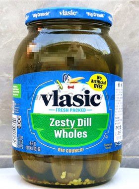 1.36L Vlasic Zesty Dill Wholes美国进口维纳斯整个黄瓜罐头