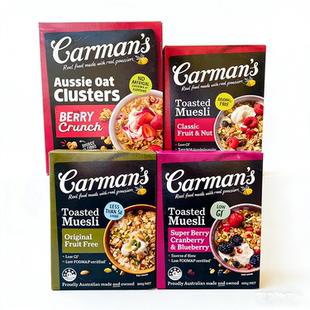 澳大利亚康澳麦多种水果 果仁经典麦片carman's toasted muesli