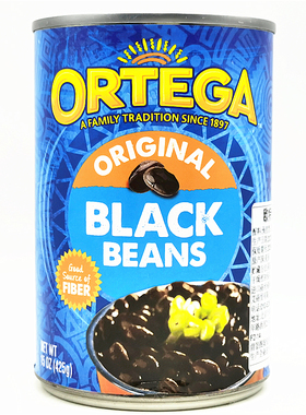 425g Ortega Original Black Beans美国进口欧特佳原味黑豆罐头