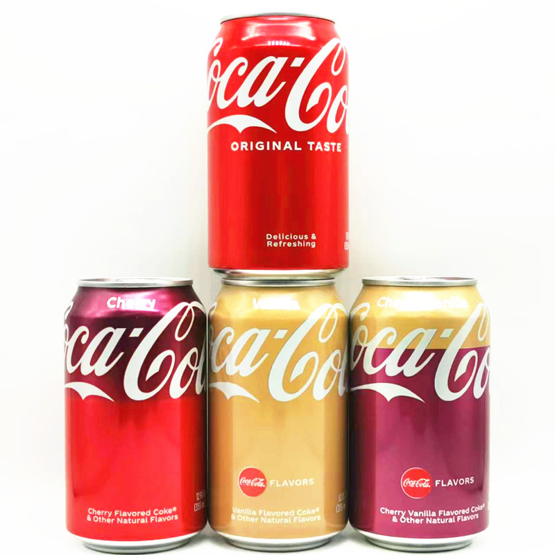 Coca Cola Drinks美国欧洲原装进口可口可乐原味香草樱桃碳酸饮料 咖啡/麦片/冲饮 碳酸饮料 原图主图