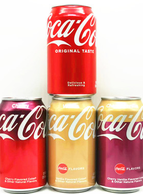 Coca Cola美国欧洲原装进口樱桃味可口可乐原味、香草、0度饮料