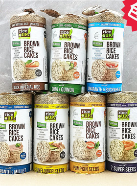 Rice Cakes进口零食甘齿记藜麦葵花南瓜籽饱腹感糙米饼谷物圆饼