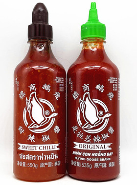 泰国飞鹅是拉差少脂辣椒酱/甜辣椒酱Sriracha Hot Chilli Sauce