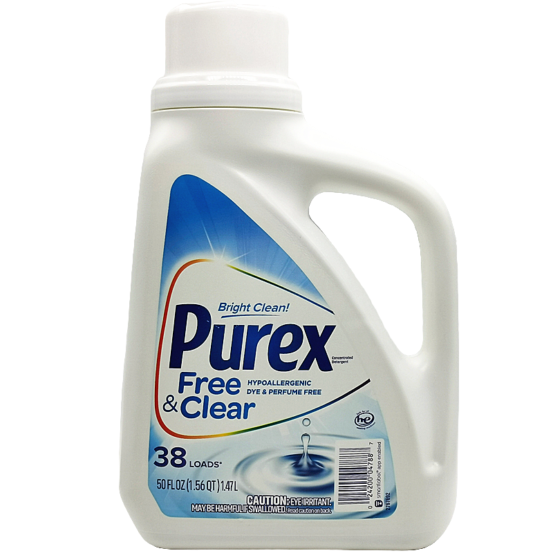 Purex Detergent美国进口普雷克斯无色素温和无刺激浓缩洗衣液