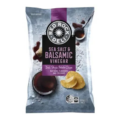 165g红岩臻选海盐 盐醋醋味薯片Red Rock Deli Chips Sea Salt