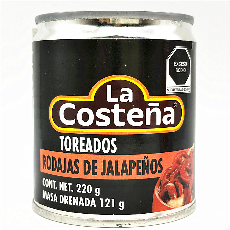 La Costena Red Jalapeno Toreados乐口泰烤红哈雷派尼奥切片辣椒 - 实物图