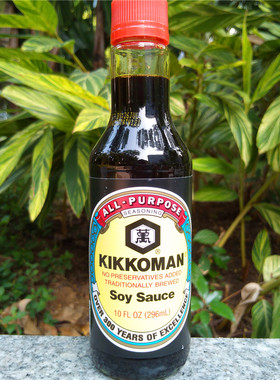 Kikkoman Soy Sauce美国进口龟甲万万字酿造酱油296ml