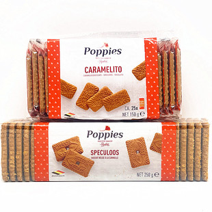 进口卜布思比利时风情焦糖味饼干Poppies Caramelito Biscuits