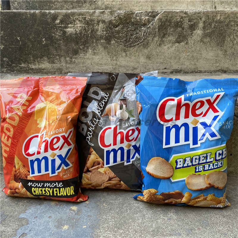 美国进口Chex Mix Snack Mix 混合饼干小吃酒吧啤酒休闲贝果脆片