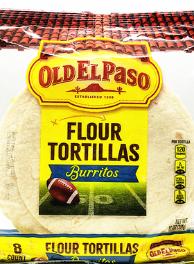 OLD EL PASO 8 TORTILLAS FLOUR欧帕面饼8片装墨西哥软面饼鸡肉卷