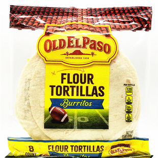 OLD EL PASO 8 TORTILLAS FLOUR进口面饼8片装墨西哥软面饼鸡肉卷