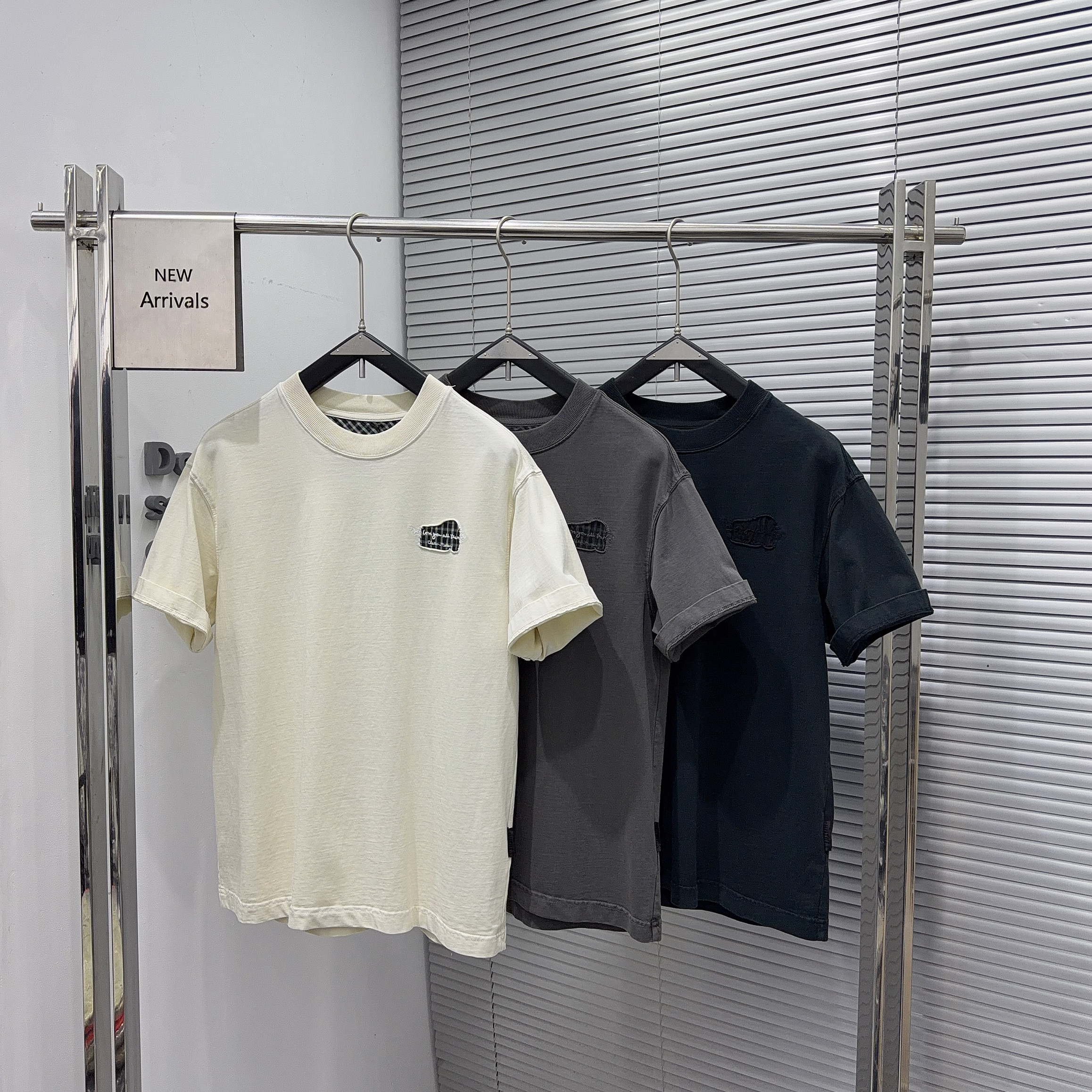 高端320G重磅纯棉短袖T恤男厚实高克重宽松百搭刺绣圆领半袖体恤