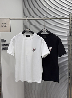 EXO2026夏季新款男士圆领气球刺绣短袖T恤时尚百搭休闲半袖打底衫