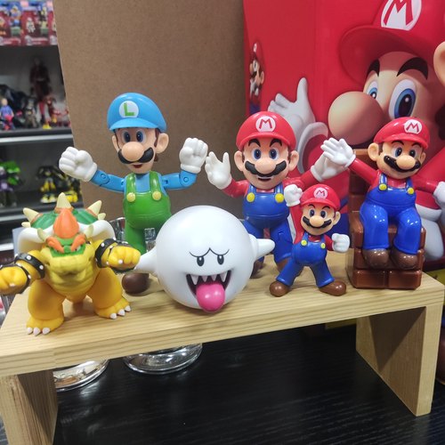 正版散货超级马里奥可动人仔摆件