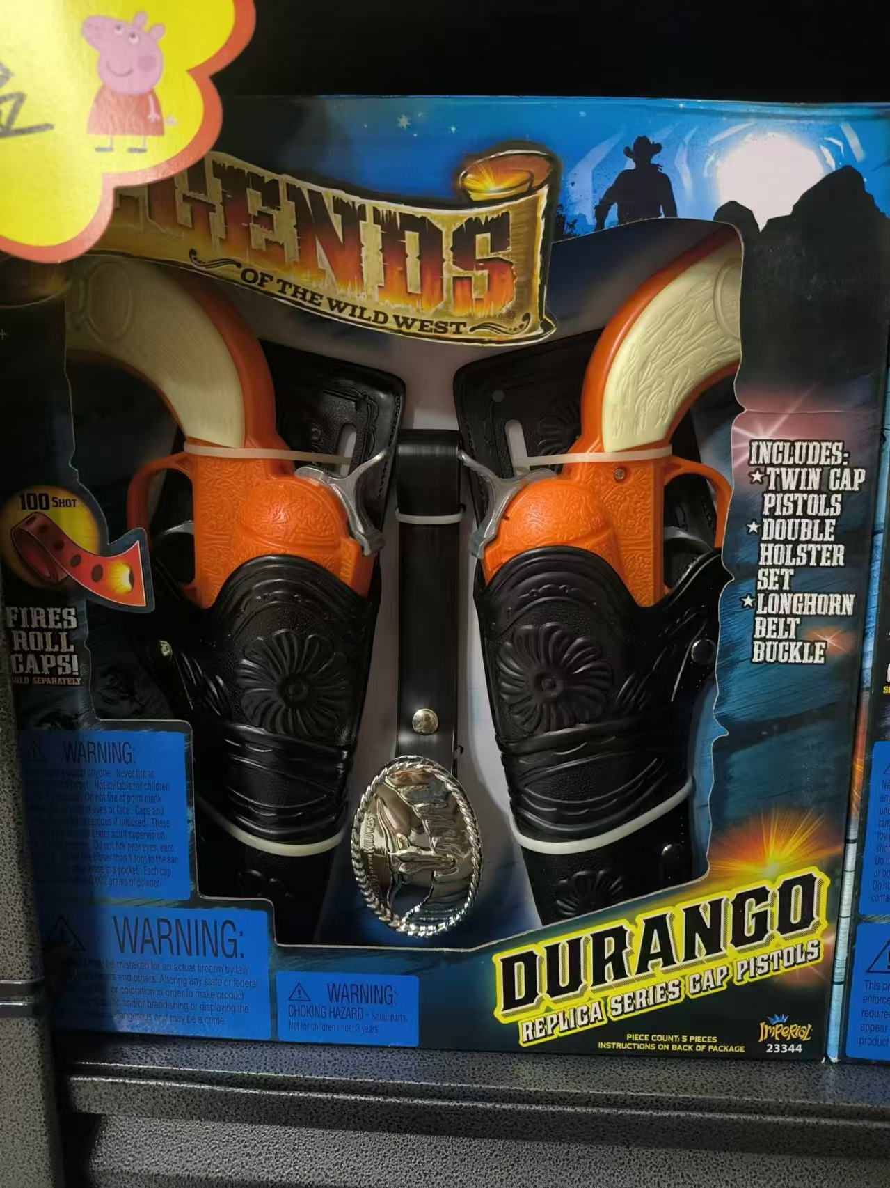 西部牛仔荒野传奇大表哥COS复古左轮橙色儿童玩具演出道具礼物