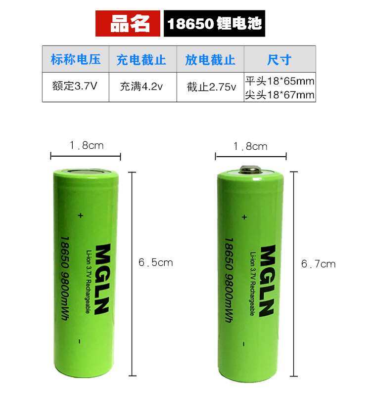 18650锂电池大容量3.7v强光手电筒收音机头灯小风扇电池可充电器