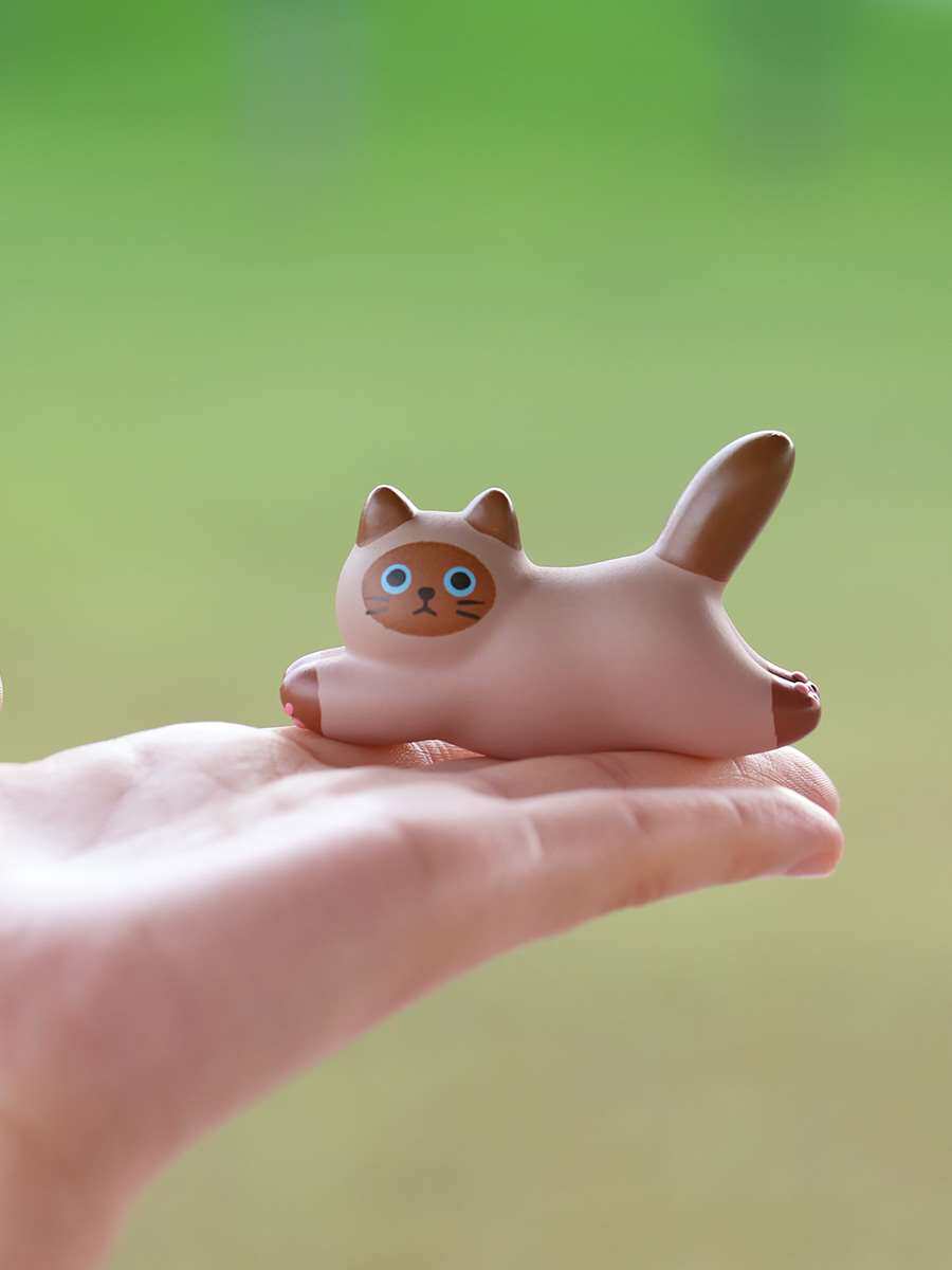 奔跑的暹罗猫咪冰箱贴 个性创意文创礼物产品 磁铁磁性磁贴ins风