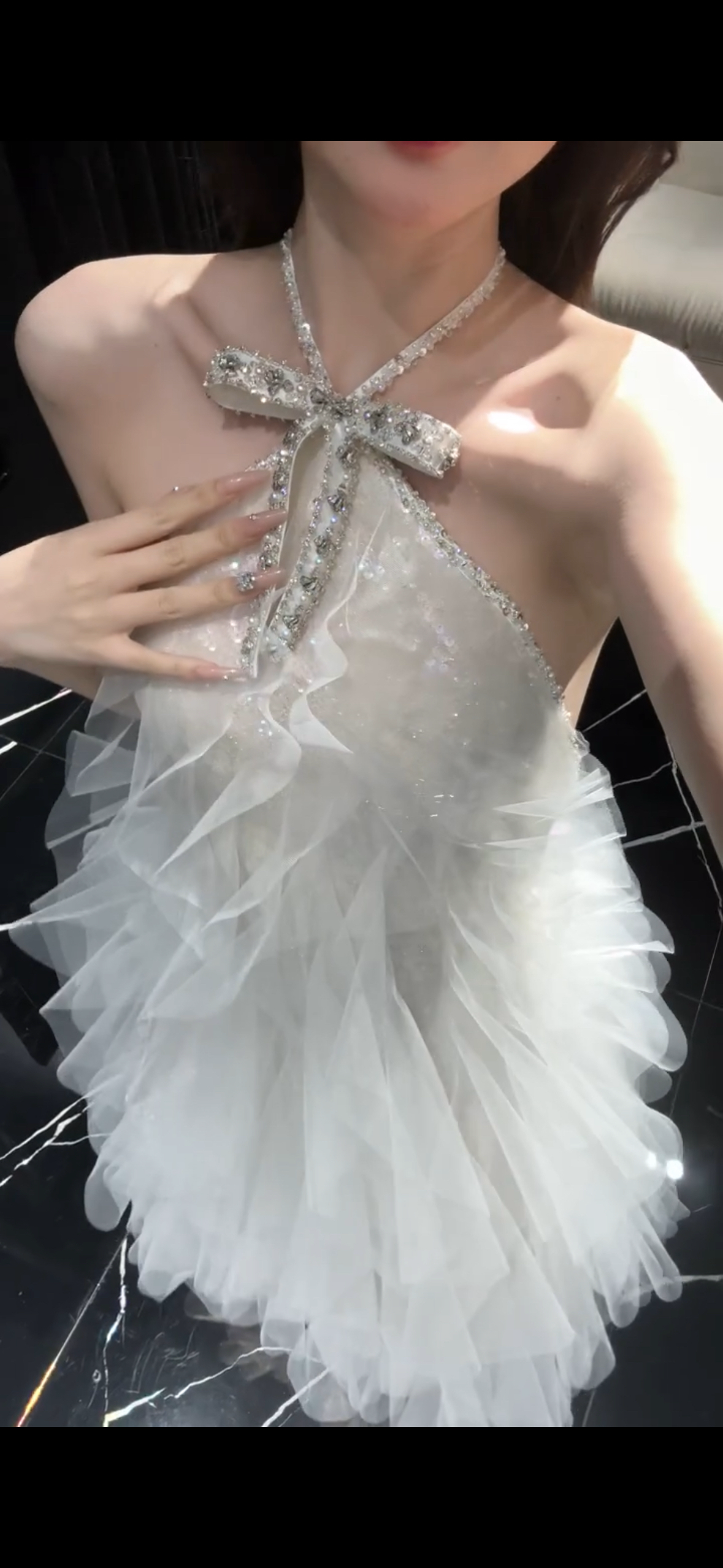 高级晚礼服订婚轻奢宴会礼服抹胸女2025新款高定白色婚纱拖尾