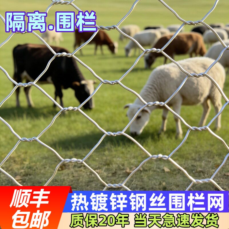 镀锌铁丝网围栏护栏网养殖圈牛羊猪防护网拧花钢丝网隔离网六角网