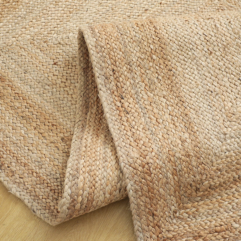 天然手工编织黄麻地毯环保无胶