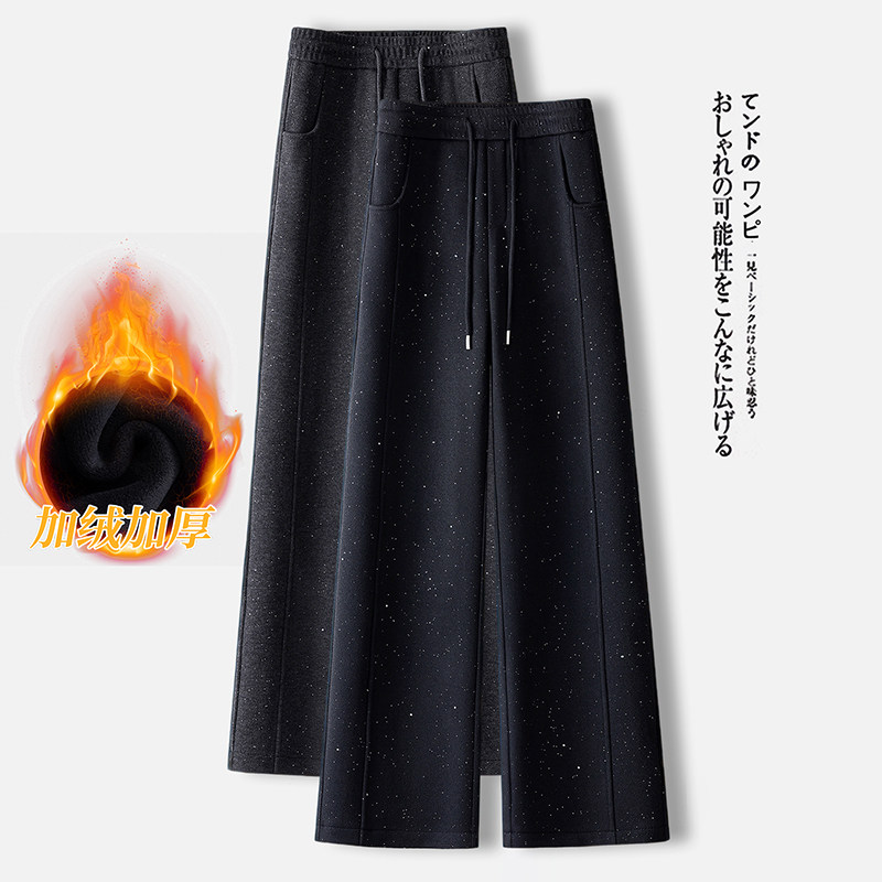 亮闪闪烫钻阔腿裤女设计感今年