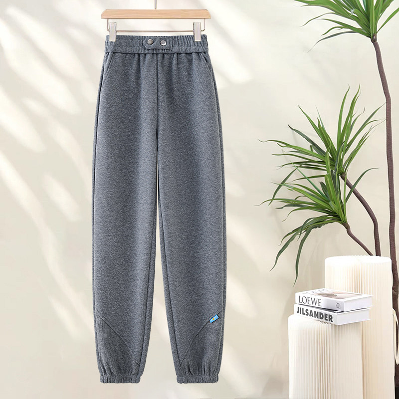 春秋季薄款新款运动裤女休闲卫裤高腰宽松显瘦百搭束脚哈伦裤