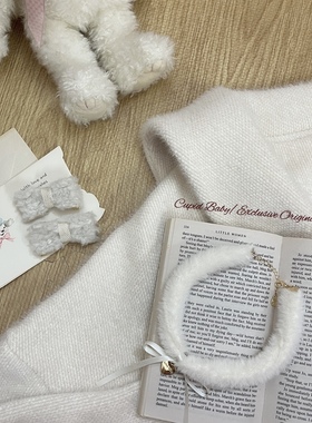 Cupid Baby 乖巧的小羊奶羔 # 多款/ 软糯马海毛项圈&蝴蝶结发夹