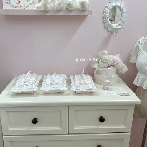 Cupid Baby 可爱的居家小物，奶色系 挂式纸巾布艺手作收纳袋