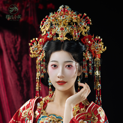 稷氏小筑 简花 汉婚服发冠发饰宋明制汉服结婚嫁古风华丽古装重工