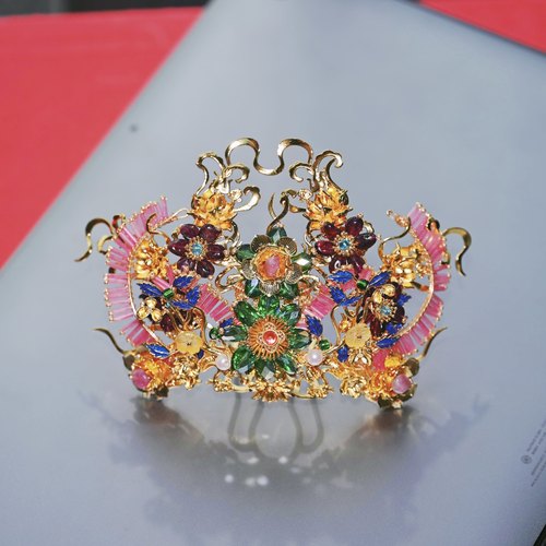 稷氏小筑 梅妃 古风汉服铜镀金抗氧化发饰发簪女头饰