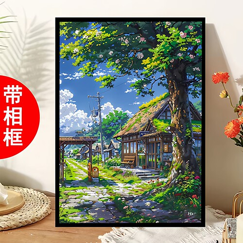 宫崎骏的夏天拼图1000片带相框