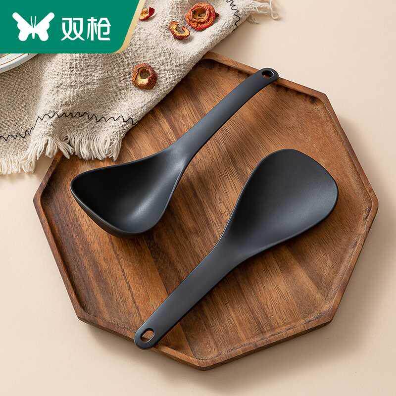 双枪饭勺汤勺家用合金饭铲厨房汤勺盛饭勺盛汤勺米饭铲子喝汤勺子