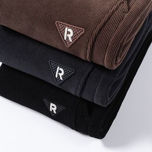 宽松冬天抗寒保暖运动灯芯绒休闲卫裤 子男士 加绒加厚重磅裤 秋冬季