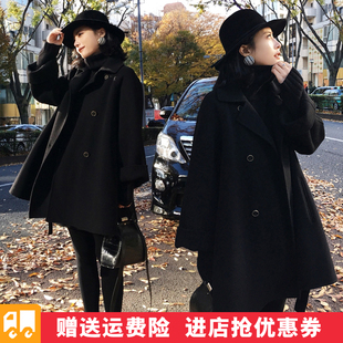 韩系毛呢外套大码2025春秋季胖MM200斤短款小个子加厚呢子大衣